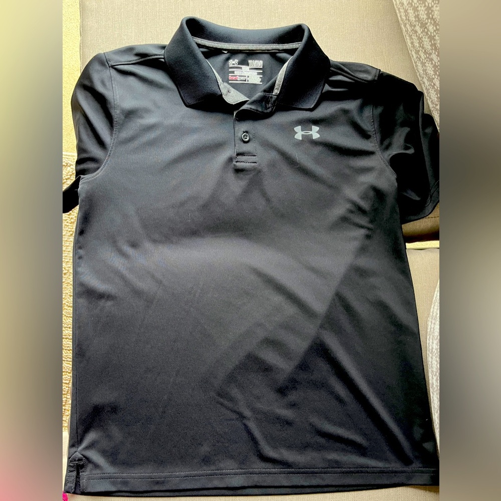 Under Armour Black Performance Polo Shirt YL
